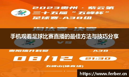 手机观看足球比赛直播的最佳方法与技巧分享