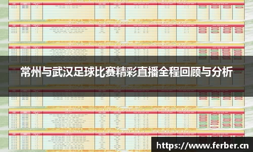 常州与武汉足球比赛精彩直播全程回顾与分析